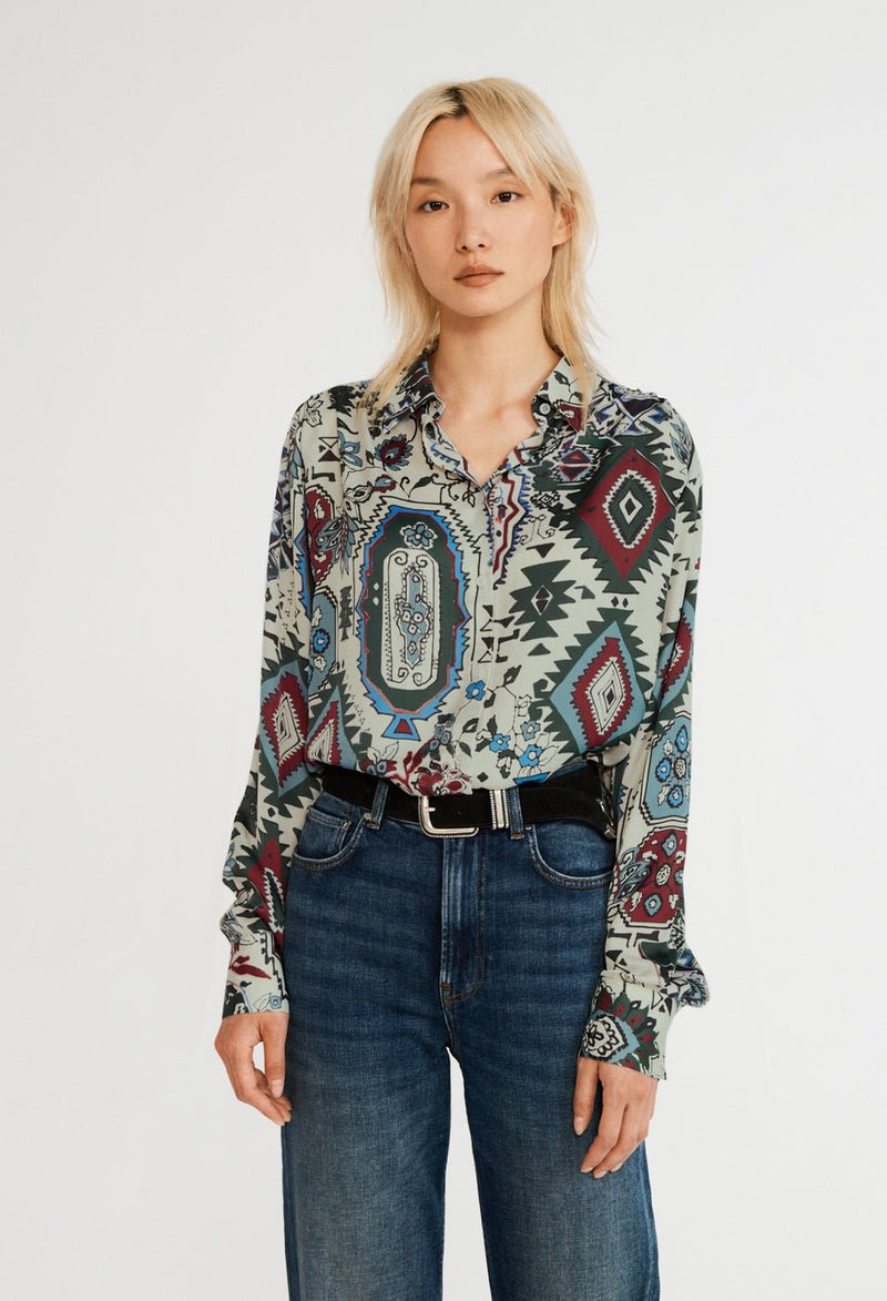 Claudie Pierlot Camisa Bis Gift - Print Clair - - The Bradery