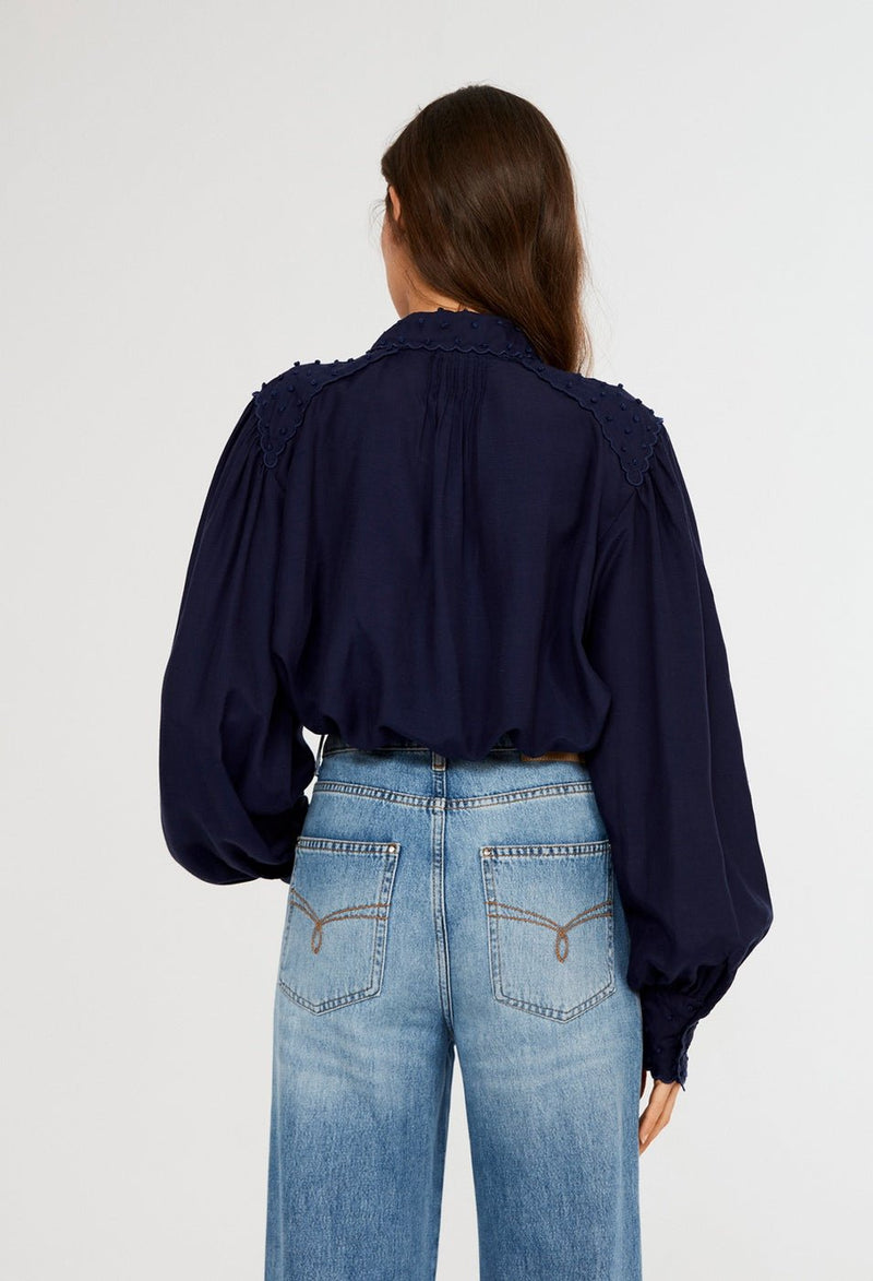 Cadou Shirt - Indigo - Claudie Pierlot - The Bradery