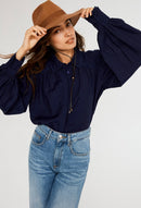 Claudie Pierlot Camisa Cadou - Indigo - - The Bradery