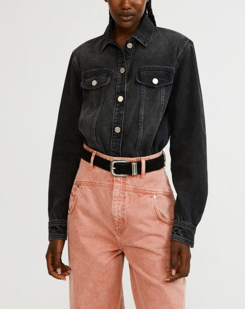 Claudie Pierlot Camisa Calling - Denim gris - - The Bradery