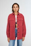 Claudie Pierlot Camisa de terciopelo Claire - Blush - - The Bradery