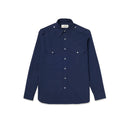 French collar shirt - Indigo blue - De Fursac - The Bradery