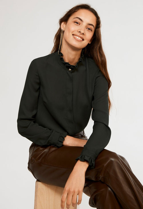 Colombine Flou Shirt - Forest Green - Claudie Pierlot - The Bradery