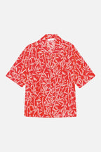 Cuba Bamboo Shirt - Lipstick Red