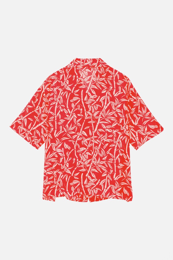 Cuba Bamboo Shirt - Lipstick Red