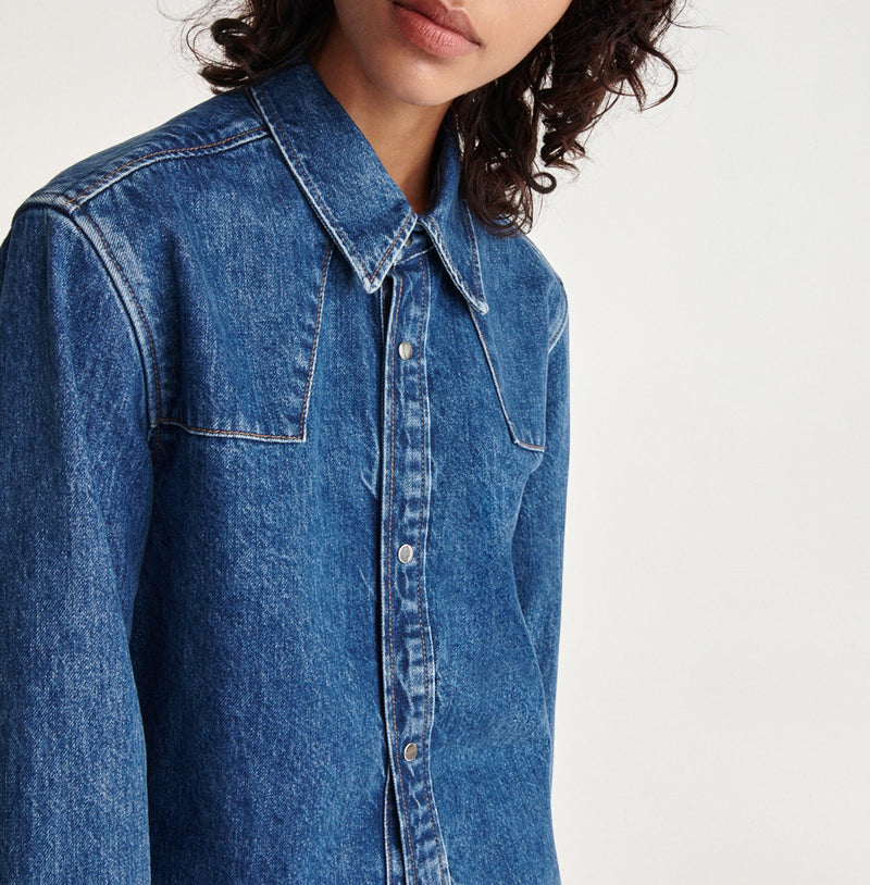 Blue Denim Shirt - Woman Shirts And Tops The Kooples