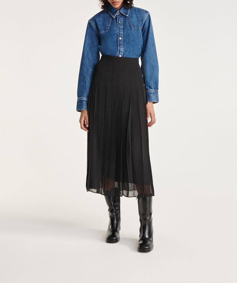 Blue Denim Shirt - Woman Shirts And Tops The Kooples