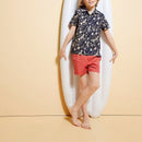 Chemise En Popeline Légère - Marine Imprimé - Garcon CHEMISES Cyrillus