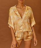 Camisa Miel - Flores Nacaradas