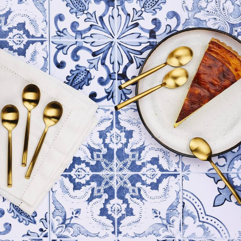 Box of 6 Knut Small Spoons - Gold - Björn - The Bradery