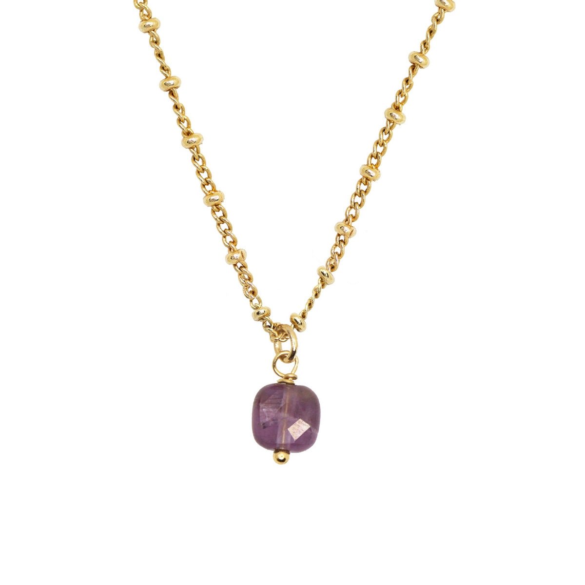 Collar Ava - Oro / Amatista - Nilaï -La Bradery