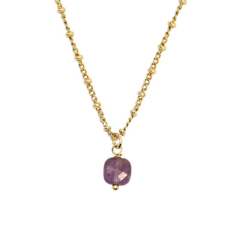 Collier Ava - Or / Amethyste - Nilaï - The Bradery