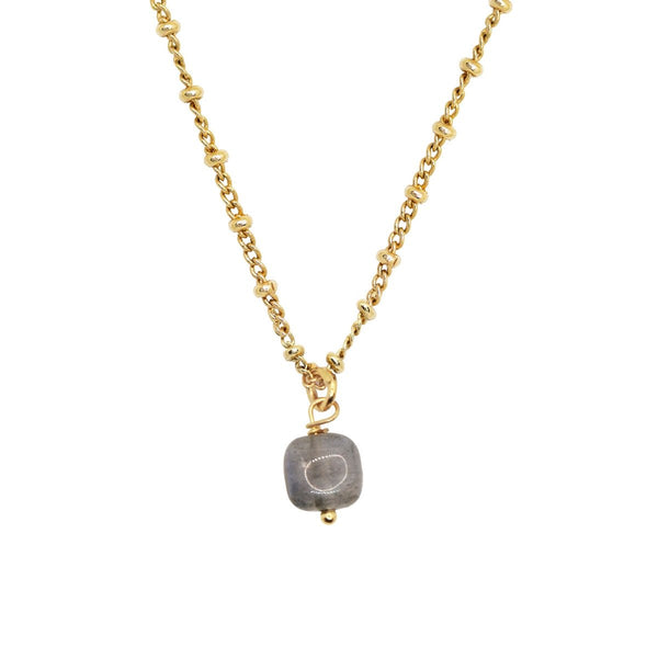 Ava-halskæde - Guld / Grå - Nilaï - The Bradery