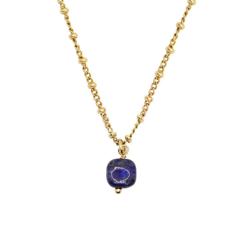 Collier Ava - Or / Lapis Bleu - Nilaï - The Bradery