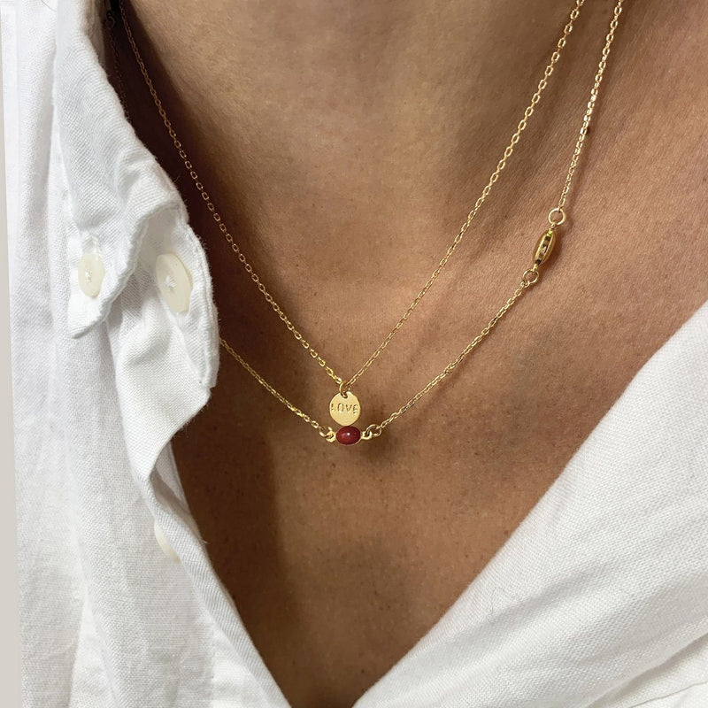 Collier Garance - Noir / Rouge - Colliers - Nilaï - The Bradery