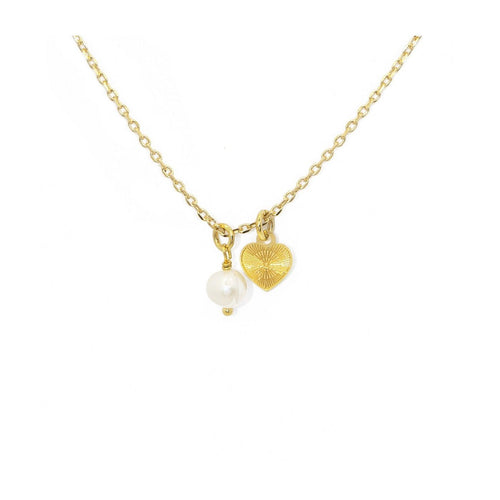 Collier Lylo/ Cœur - Or/Perle/Cœur - Nilaï - The Bradery