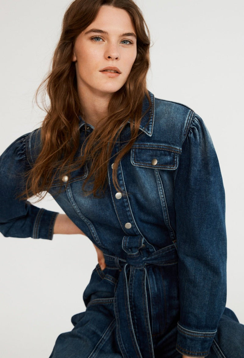 Jaime Pantsuit - Blue Denim - Claudie Pierlot - The Bradery