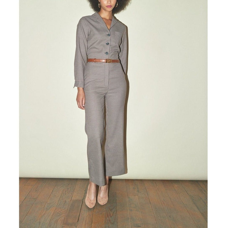 Jeannot Trouser Suit - Check - Rouje* - The Bradery