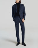 Prince Of Wales Pattern Suit - Navy Blue, Prince Of Wales Pattern - De Fursac - The Bradery