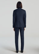 Prince Of Wales Pattern Suit - Navy Blue, Prince Of Wales Pattern - De Fursac - The Bradery