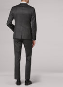 Grey Virgin Wool Faux Uni Suit - Ash Grey, Faux Uni - De Fursac - The Bradery