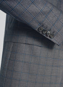 Prince Of Wales Wool Suit - Grey, Molten Prince Of Wales Pattern - De Fursac - The Bradery