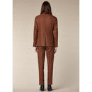 Costume En Natté De Laine - Cuivré - Micro Dessin COSTUME 2 PIÈCES De Fursac