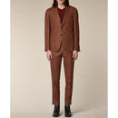 Costume En Natté De Laine - Cuivré - Micro Dessin COSTUME 2 PIÈCES De Fursac