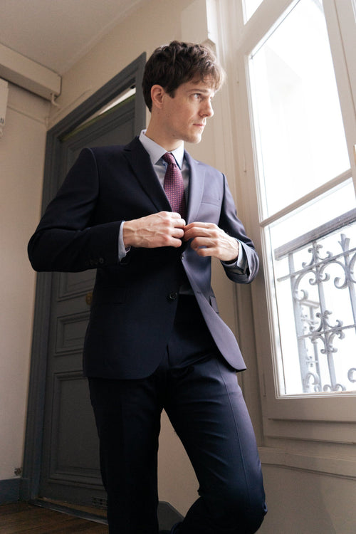 Slim Fit Suit - Indigo Blue, Caviar Suits & Tuxedos De Fursac