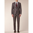 Slim Fit Suit - Taupe, Houndstooth Motif - - De Fursac - The Bradery