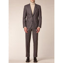 Slim Fit Suit - Taupe, Houndstooth Motif - - De Fursac - The Bradery