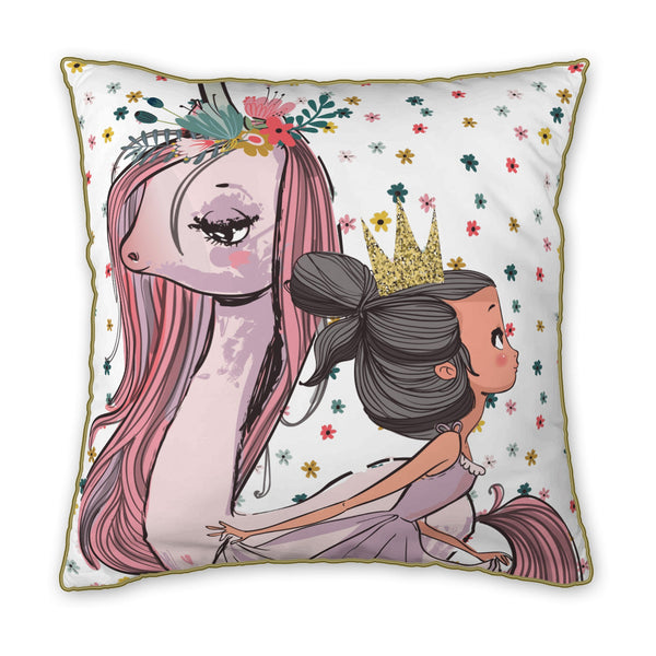 Coussin Déhoussable Avec Passepoil 40 X 40 Cm Pegase - L'EffetPapillon2 - The Bradery