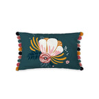 Coussin Déhoussable Avec Pompons 30 X 50 Cm Champetre - L'EffetPapillon2 - The Bradery