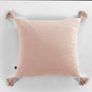 Removable Cushion With Tassels Cotton Gauze Gaia Marshmallow - L'Effet Papillon - The Bradery