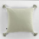 Coussin Déhoussable Avec Pompons Gaze De Coton Gaïa Vert D'Eau - L'Effet Papillon - The Bradery