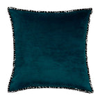 Coussin - Uni 100% Velours Coton Hotel Tropik - Bleu Coussin TODAY