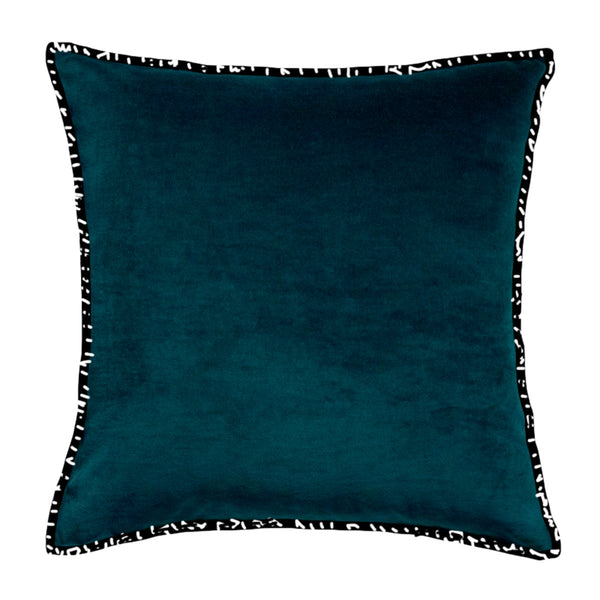 Cushion - Plain 100% Cotton Velvet Hotel Tropik - Blue Cushion TODAY