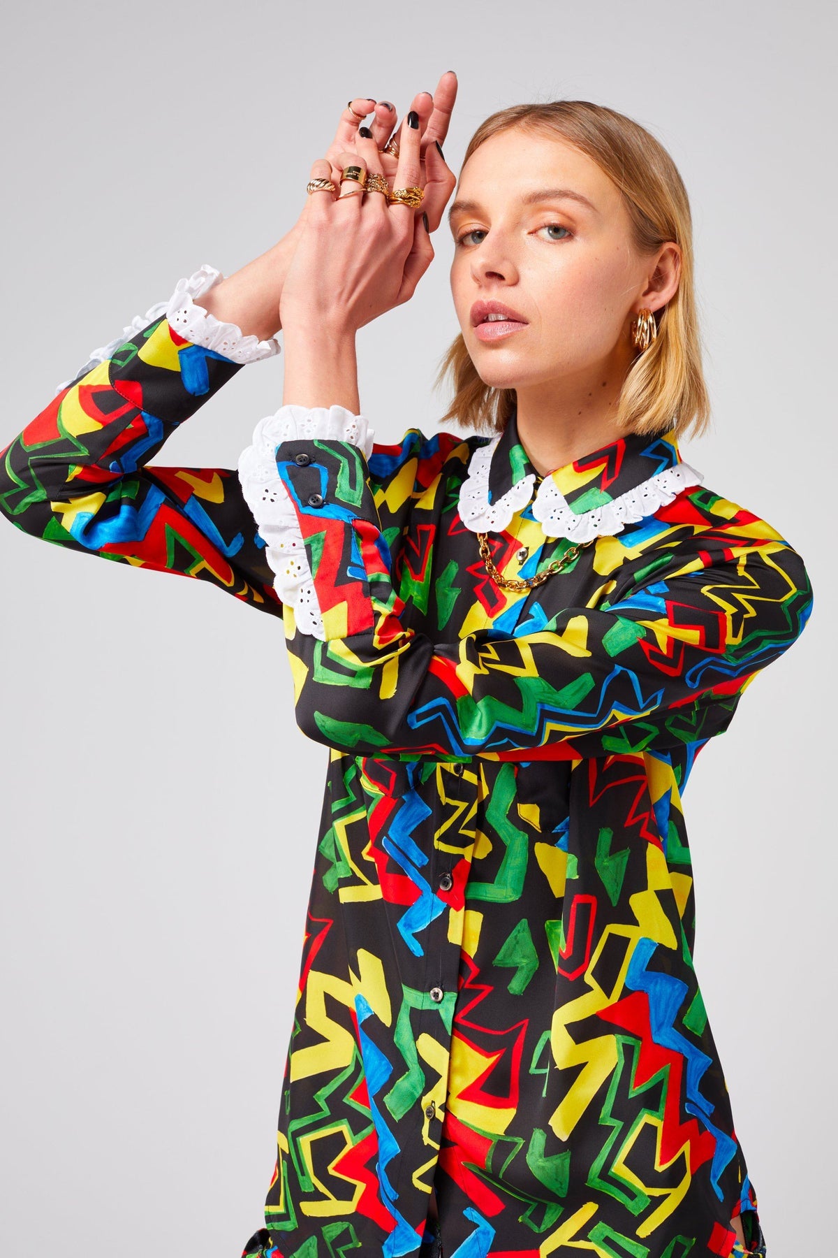 Dori shirt in Electric print Tops Heimstone