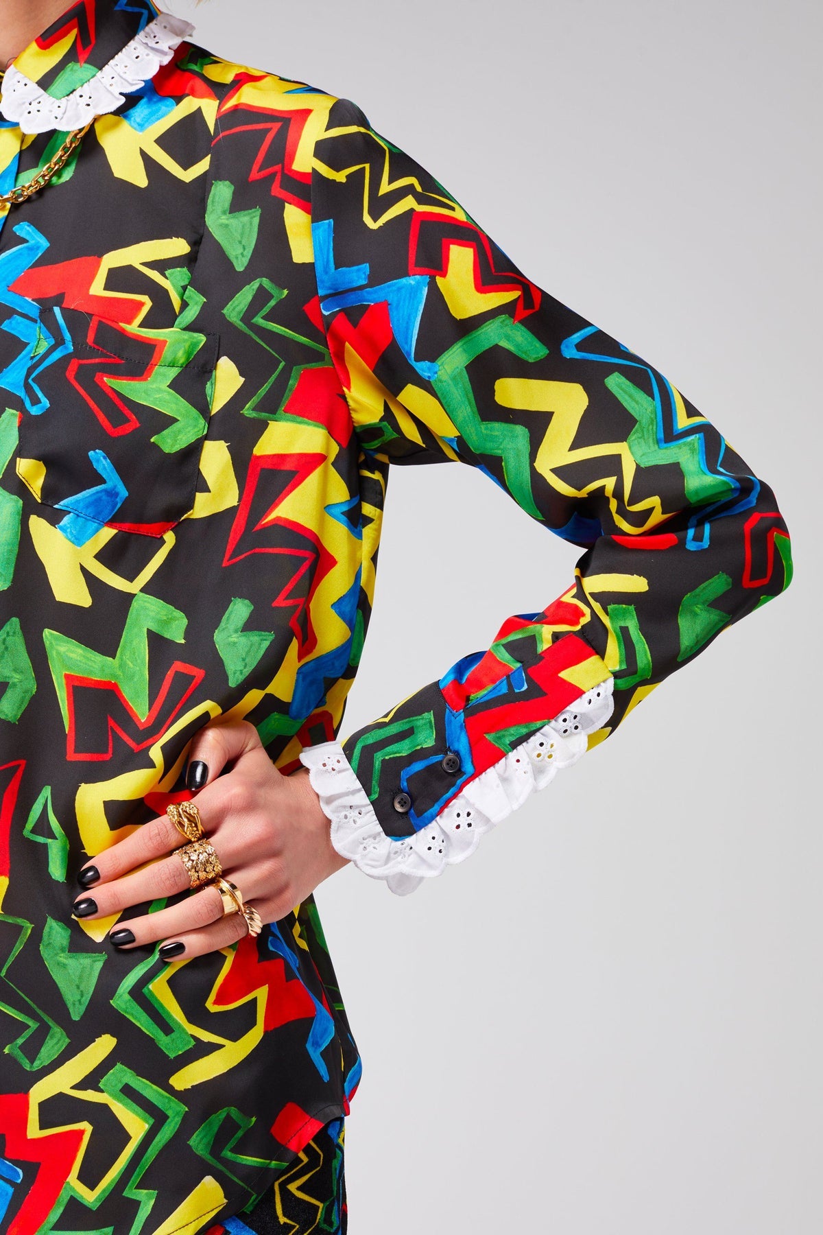 Dori shirt in Electric print Tops Heimstone