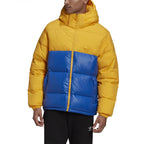 Adidas Originals Down Regen Hooded Blocked Puffer Down Jacket - Blue - Men - Adidas - The Bradery