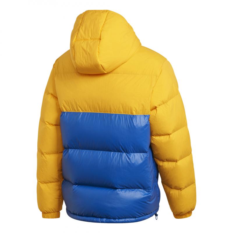Adidas Originals Down Regen Hooded Blocked Puffer Down Jacket - Blue - Men - Adidas - The Bradery