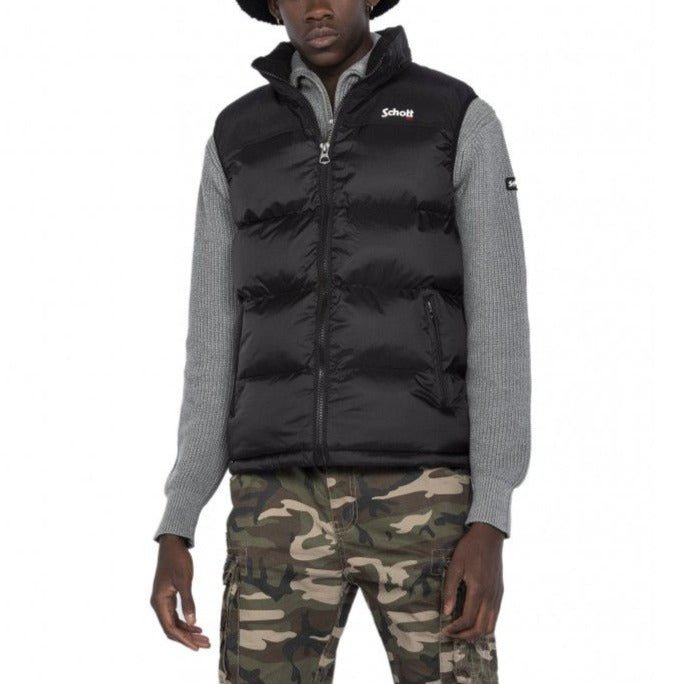 Doudoune Sans Manches Utahv - Noir - Homme - Schott - The Bradery