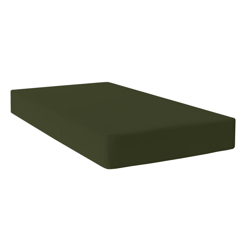 Basic Fitted Sheet - Olive Green WHITE FITTED SHEETS