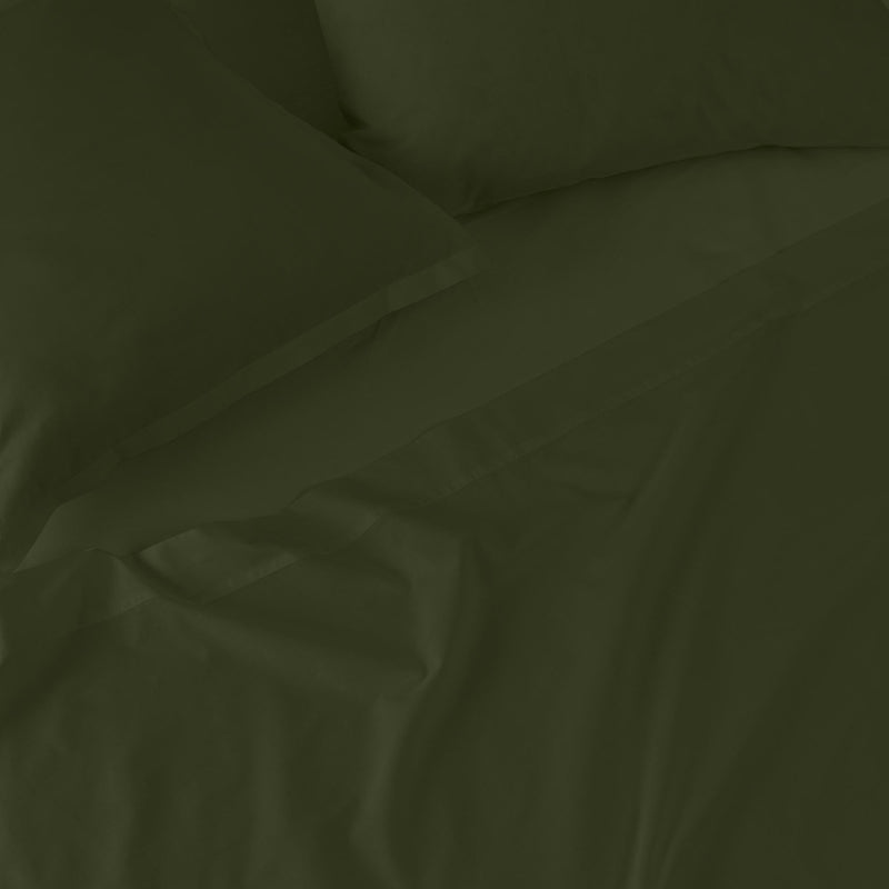 Basic Fitted Sheet - Olive Green WHITE FITTED SHEETS