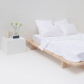 Cotton Satin Fitted Sheet - White - MOST - The Bradery