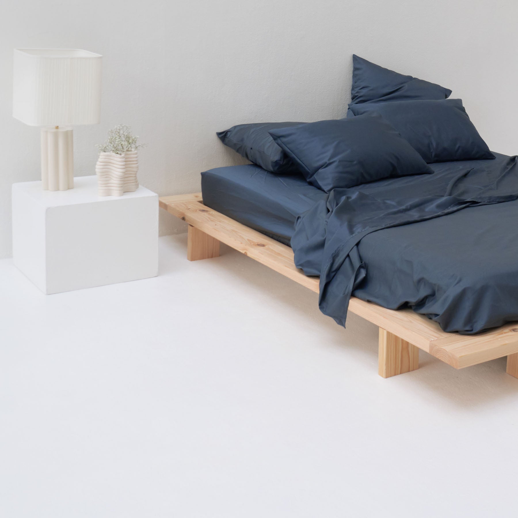 Drap Housse En Satin De Coton - Orage - MOST - The Bradery