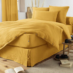 Drap Housse Gaze De Coton Gaia Safran - L'Effet Papillon - The Bradery