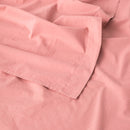 Flat Sheet In Washed Cotton Percale - Vieux Rose - MOST - The Bradery