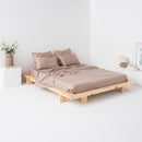 Satin Cotton Flat Sheet - Clay - MOST - The Bradery