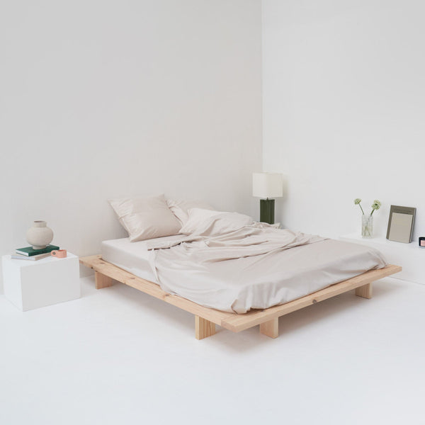 Drap Plat En Satin De Coton - Sable - MOST - The Bradery